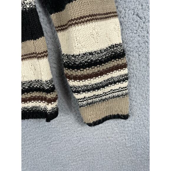 Reba Rose Womens Button Front Knit Cardigan Sweater Stripe - Picture 9 of 10